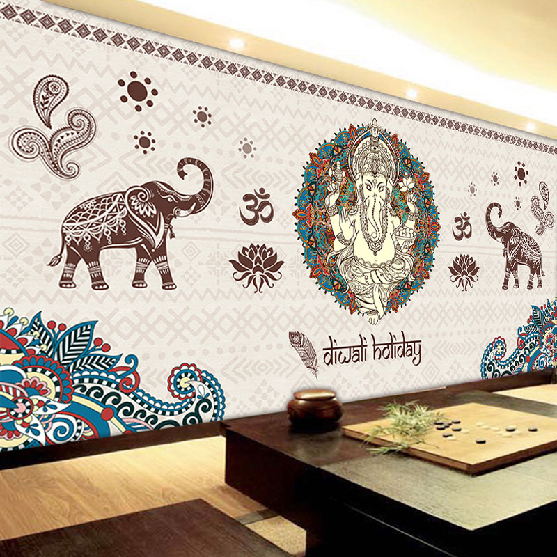 Custom Wall Mural India Style Wallpaper Living Room