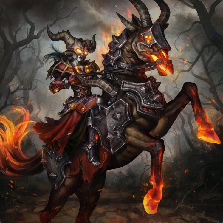 World Of Warcraft Undead Warlock Horse Fire