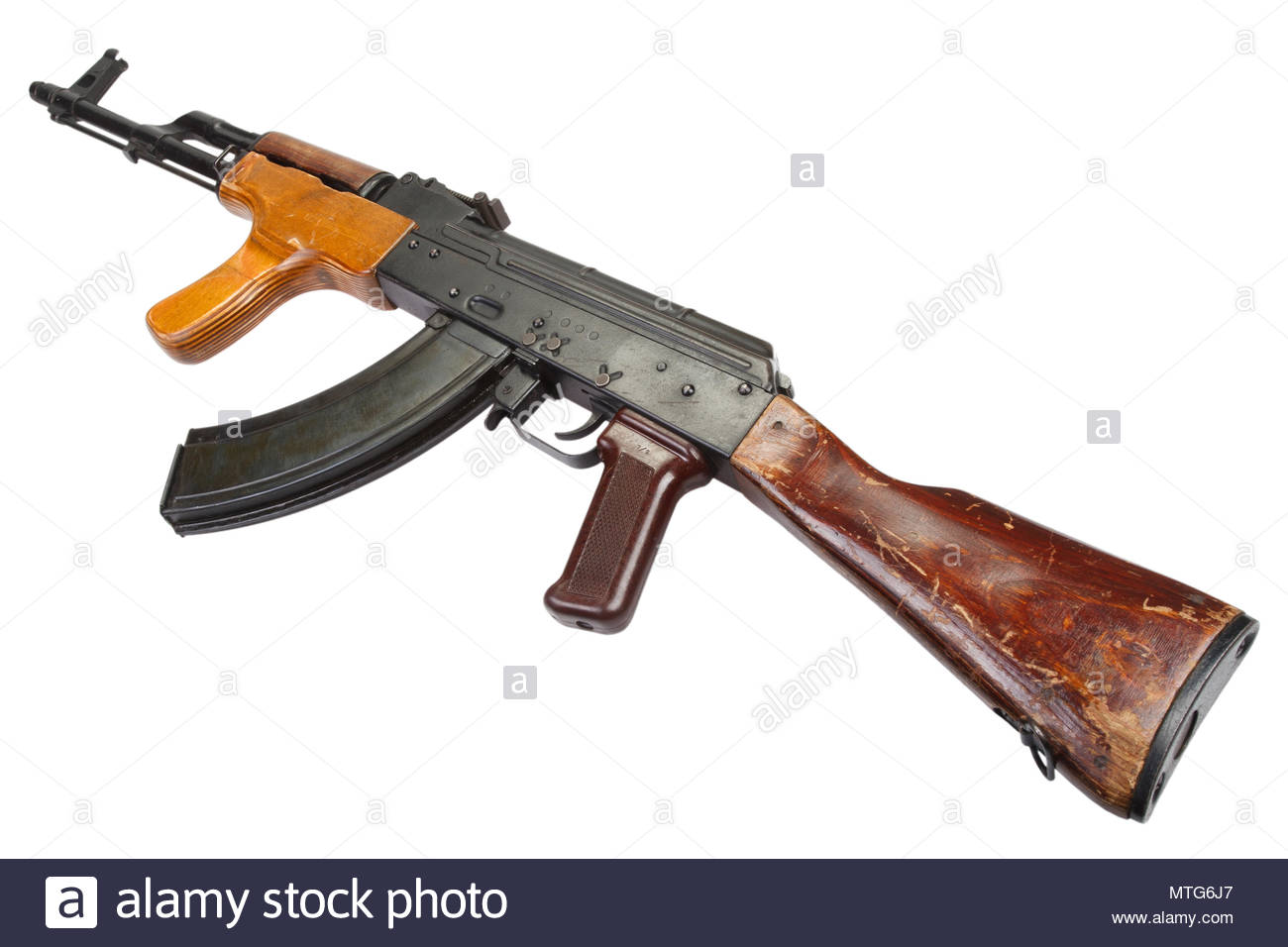 Kalashnikov Akm Isolated On White Background Stock Photo