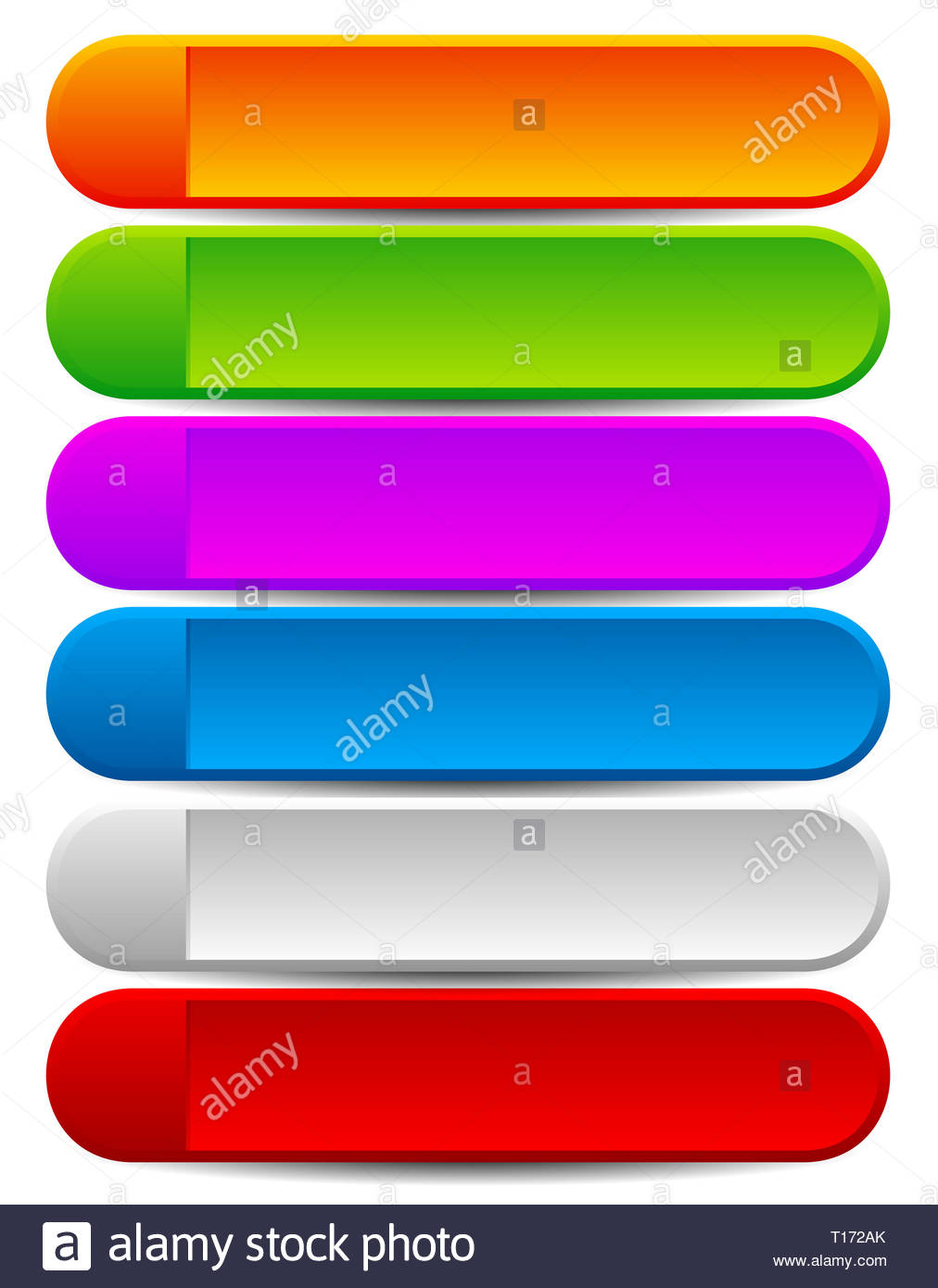 Colorful Rounded Banner Or Button Background With Blank Space For