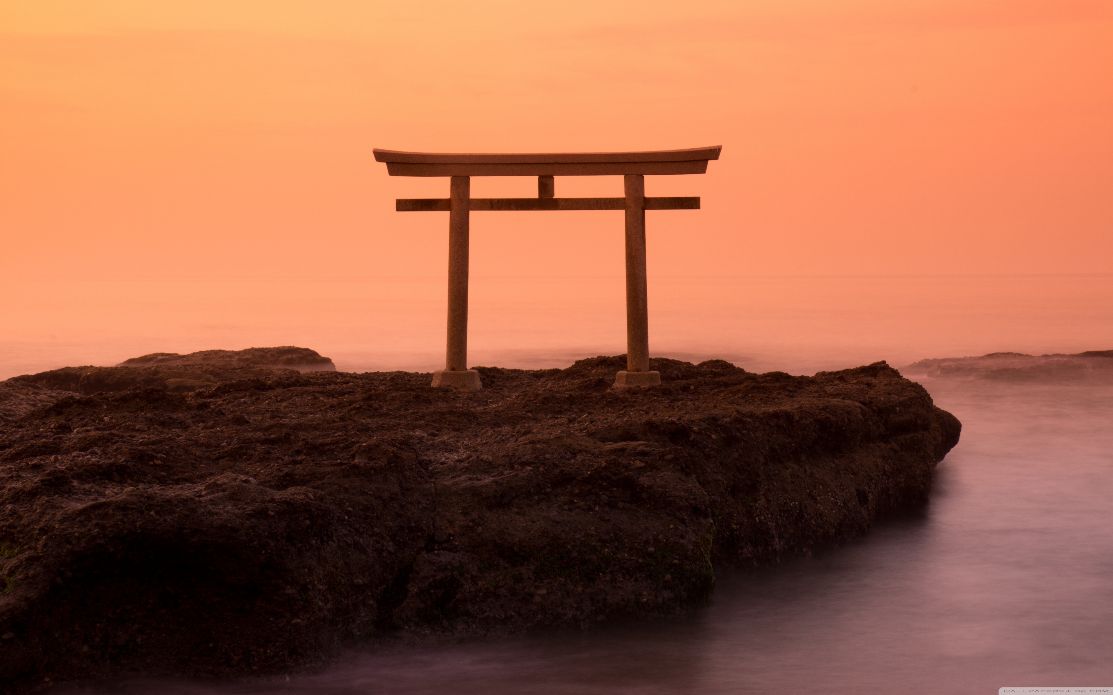Sunrise Torii Japan Ultra HD Desktop Background Wallpaper