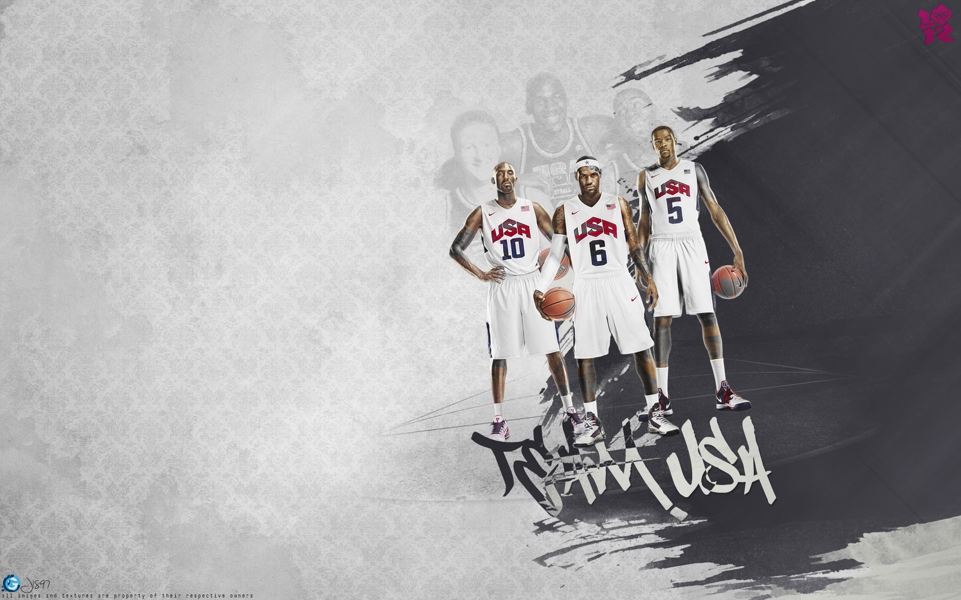 Lebron James Kobe Bryant Kevin Durant Team Usa Wallpaper