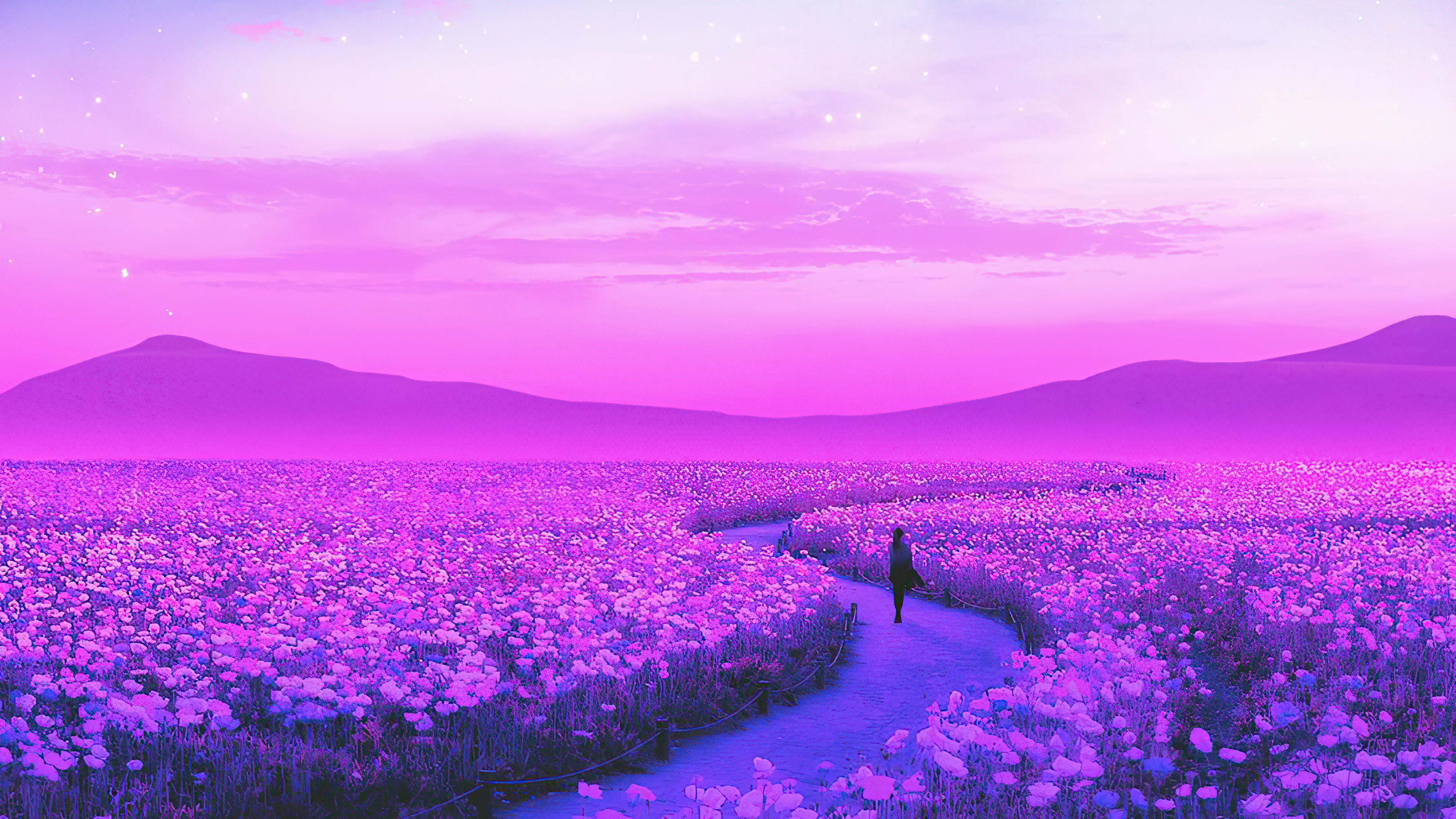 Day Dreaming Lavender Field 4k Wallpaper HD Artist