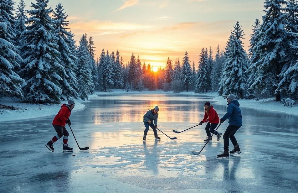 Pond Hockey Wallpaper