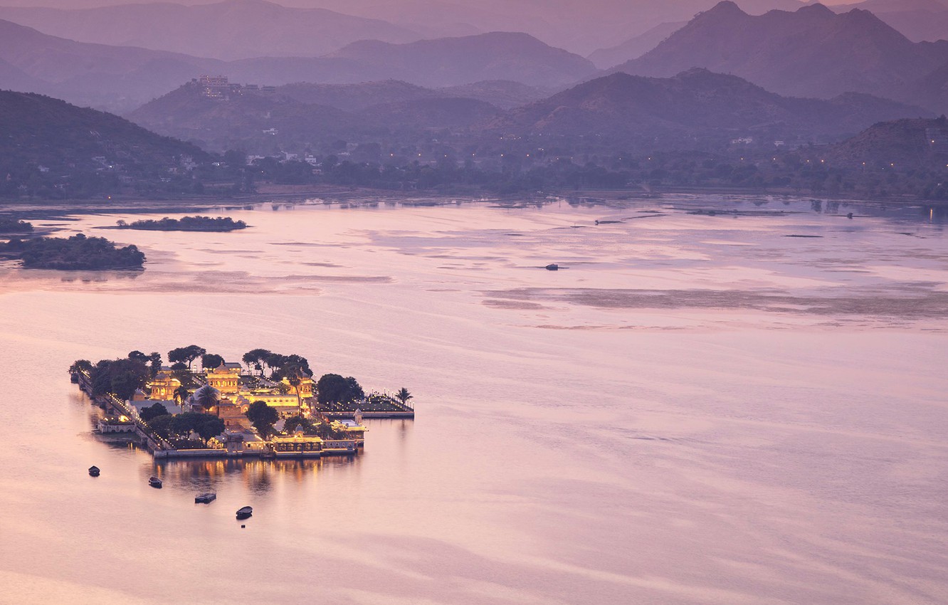 Wallpaper Mountains Lake India Palace Udaipur Rajasthan
