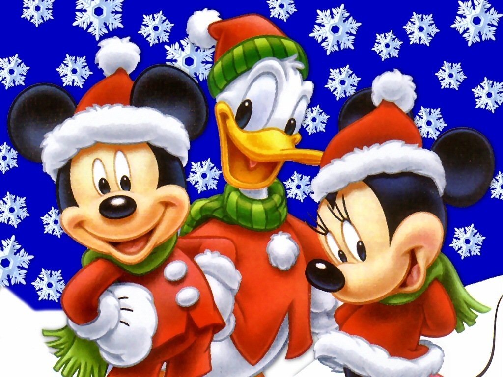 Funny Wallpaper HD Mickey Mouse Christmas