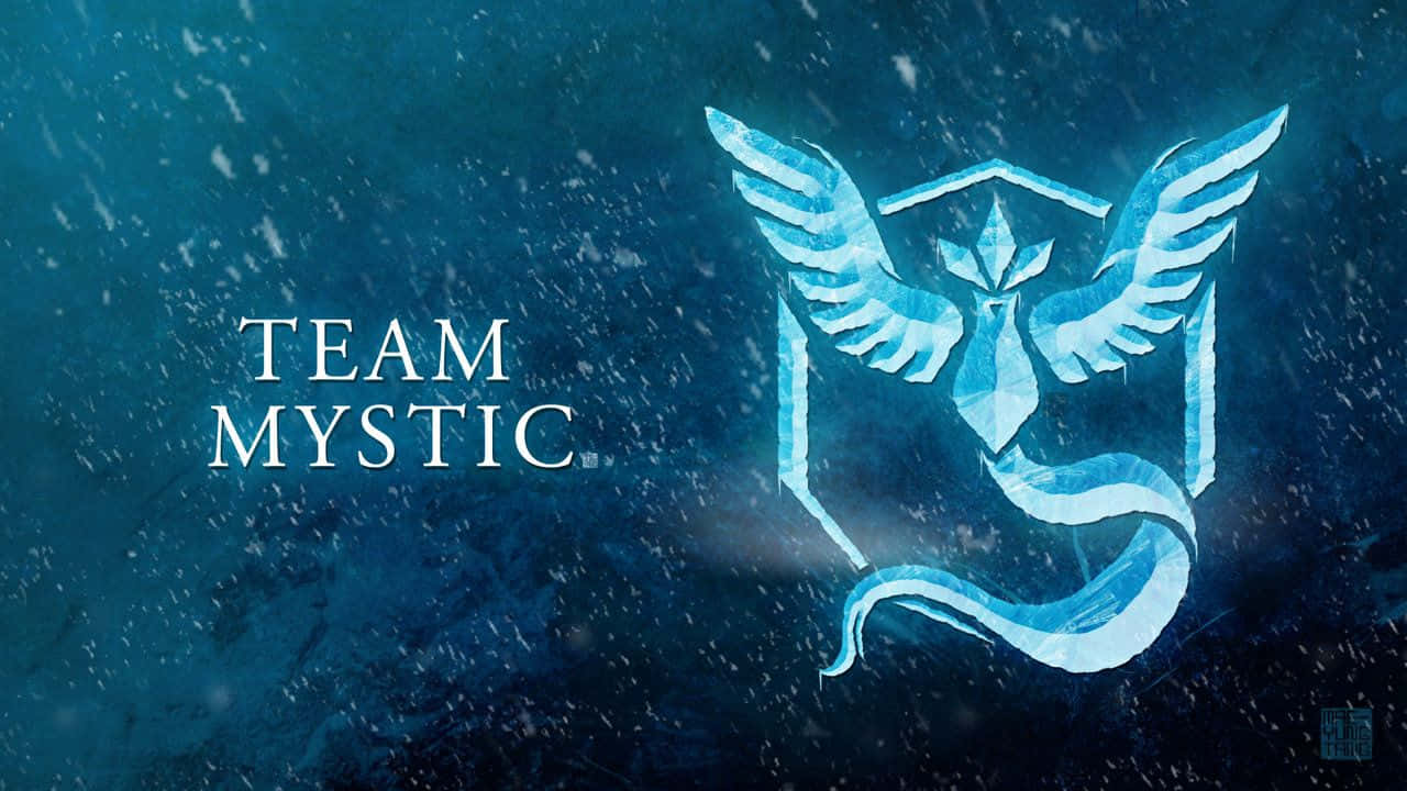 Team Mystic Logo On A Blue Wallpaper
