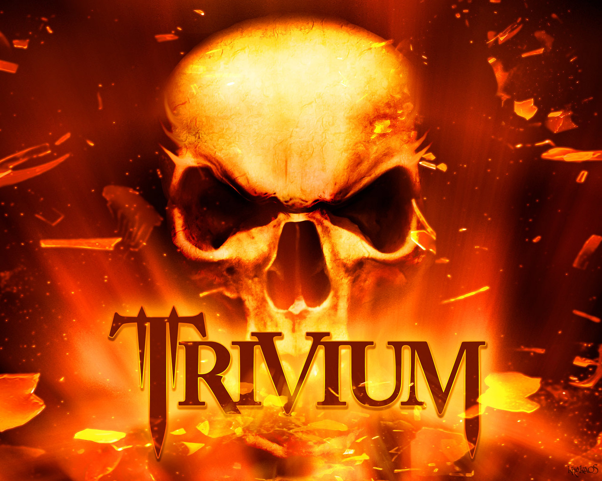 Secret Symbol Trivium Burning City Skulls Pentagram