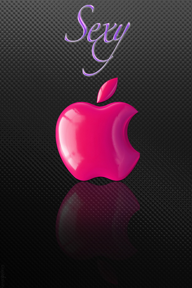 Sexy Pink Apple Logo Wallpaper iPhone