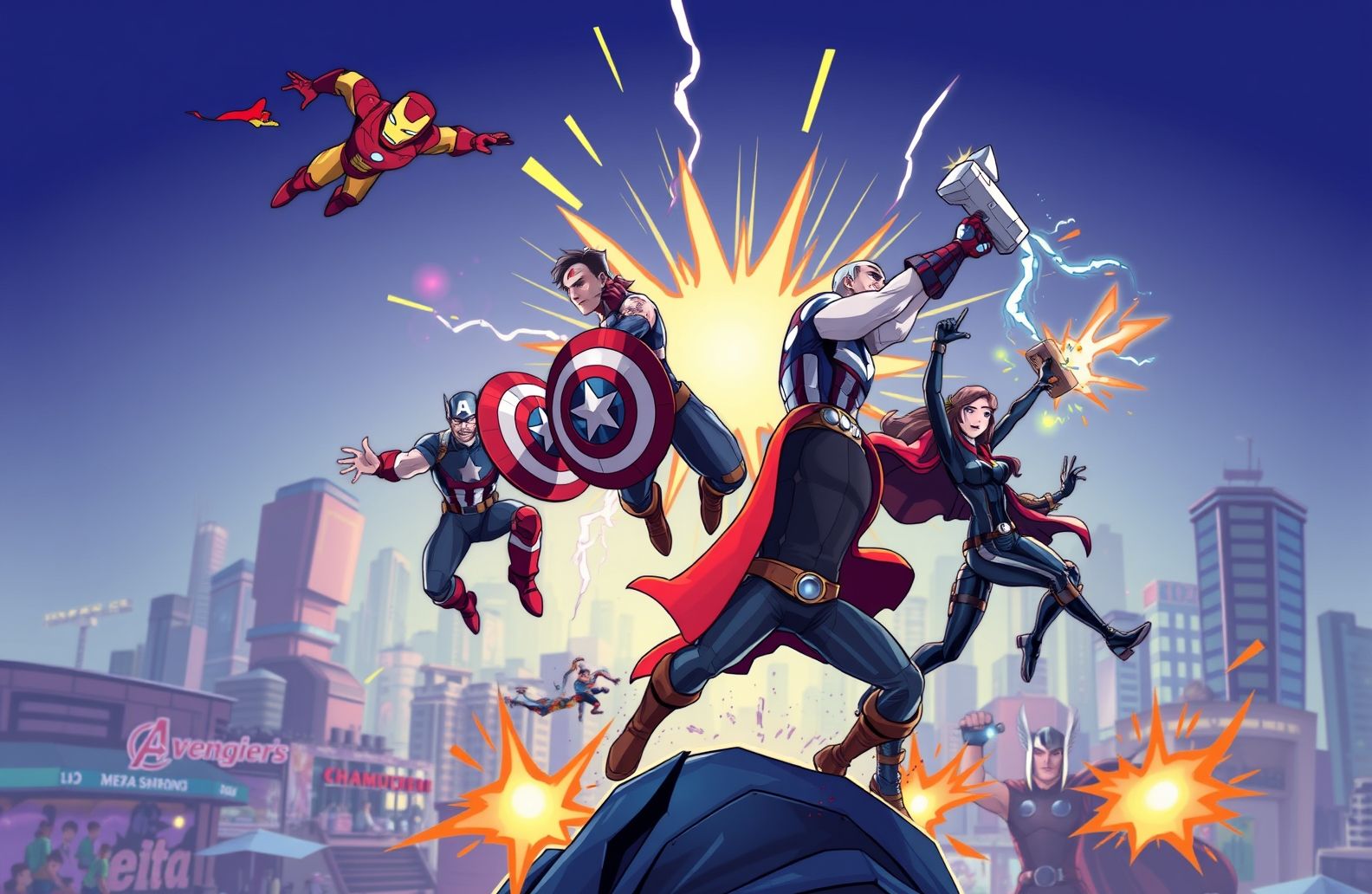 Avengers Cartoon Wallpaper