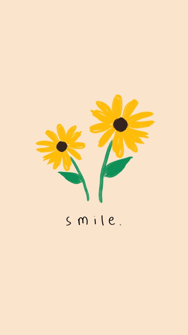 Simple Sunflower Wallpaper In Cute