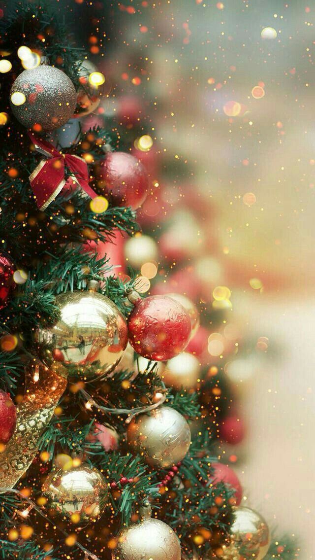Christmas Tree Decorations Phone Wallpaper Background Screensaver