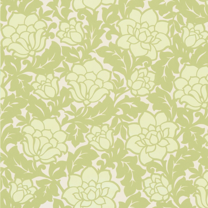  Akoya Shimmer Bloom Green Lime Wallpaper by GranDeco Galerie 289074