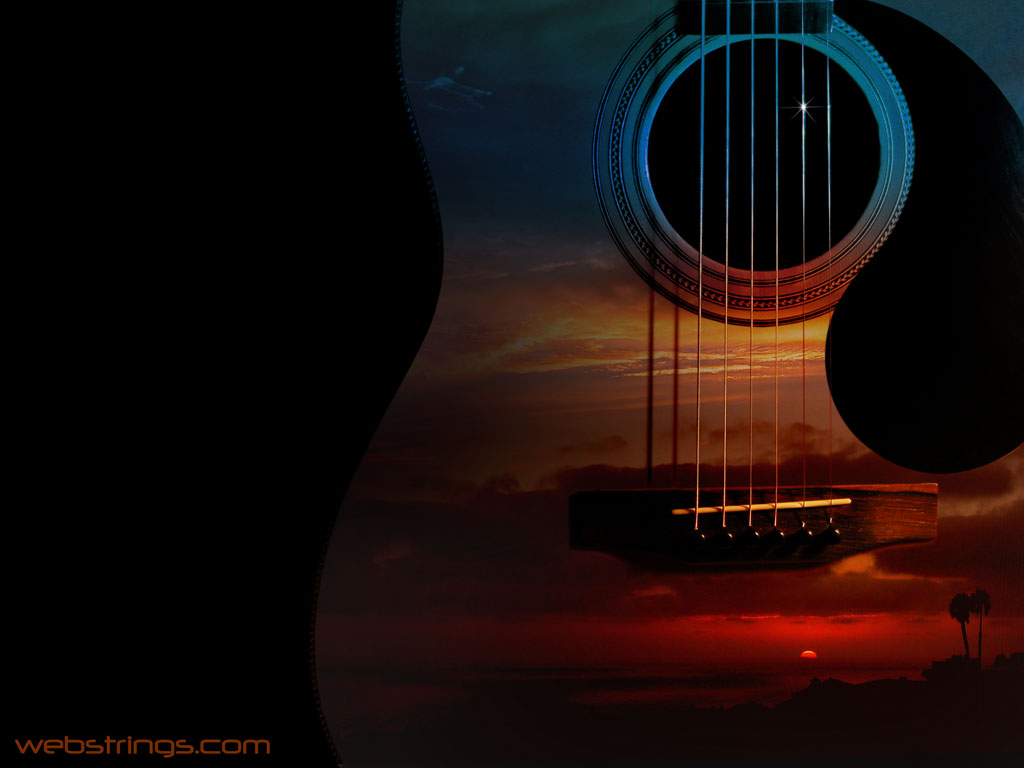 Guitar Sunset   Music Objects