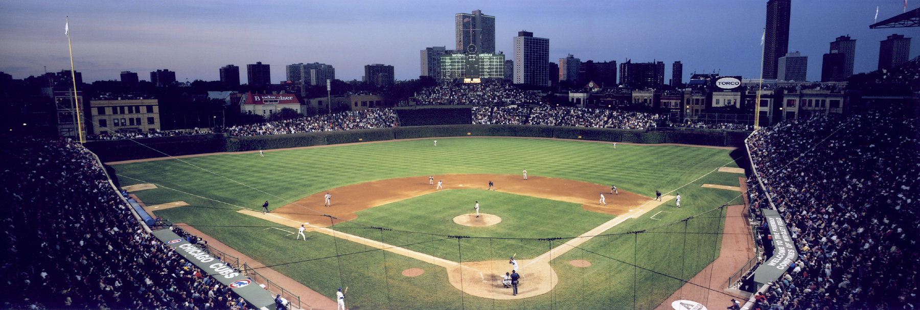 Chicago Cubs Wallpaper Of Wrigley Field Panoramic At Night