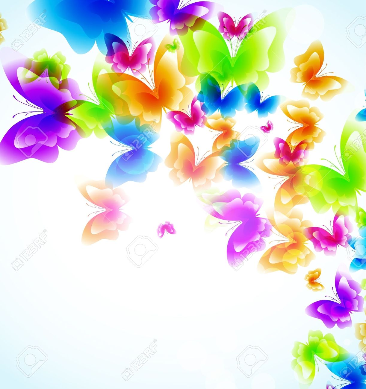 Colorful Background With Butterfly Royalty Cliparts Vectors