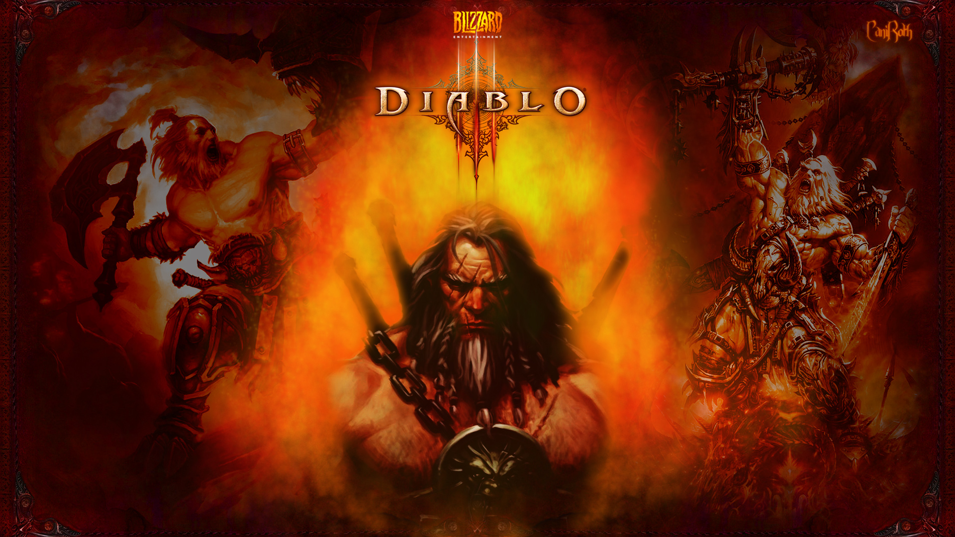 Fiery Barbarian Wallpaper Diablo And Forums
