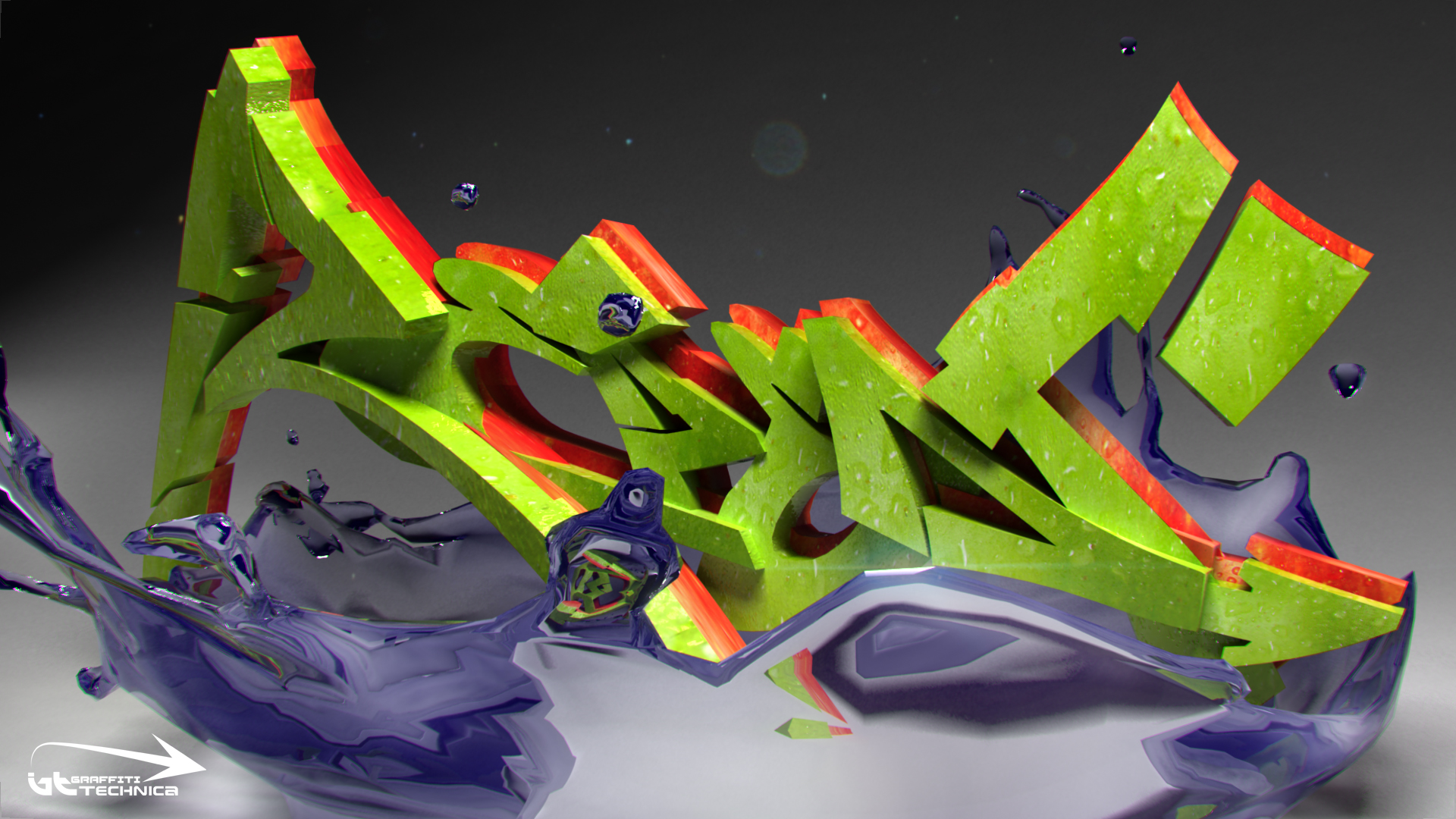 X 3d Graffiti Wallpaper