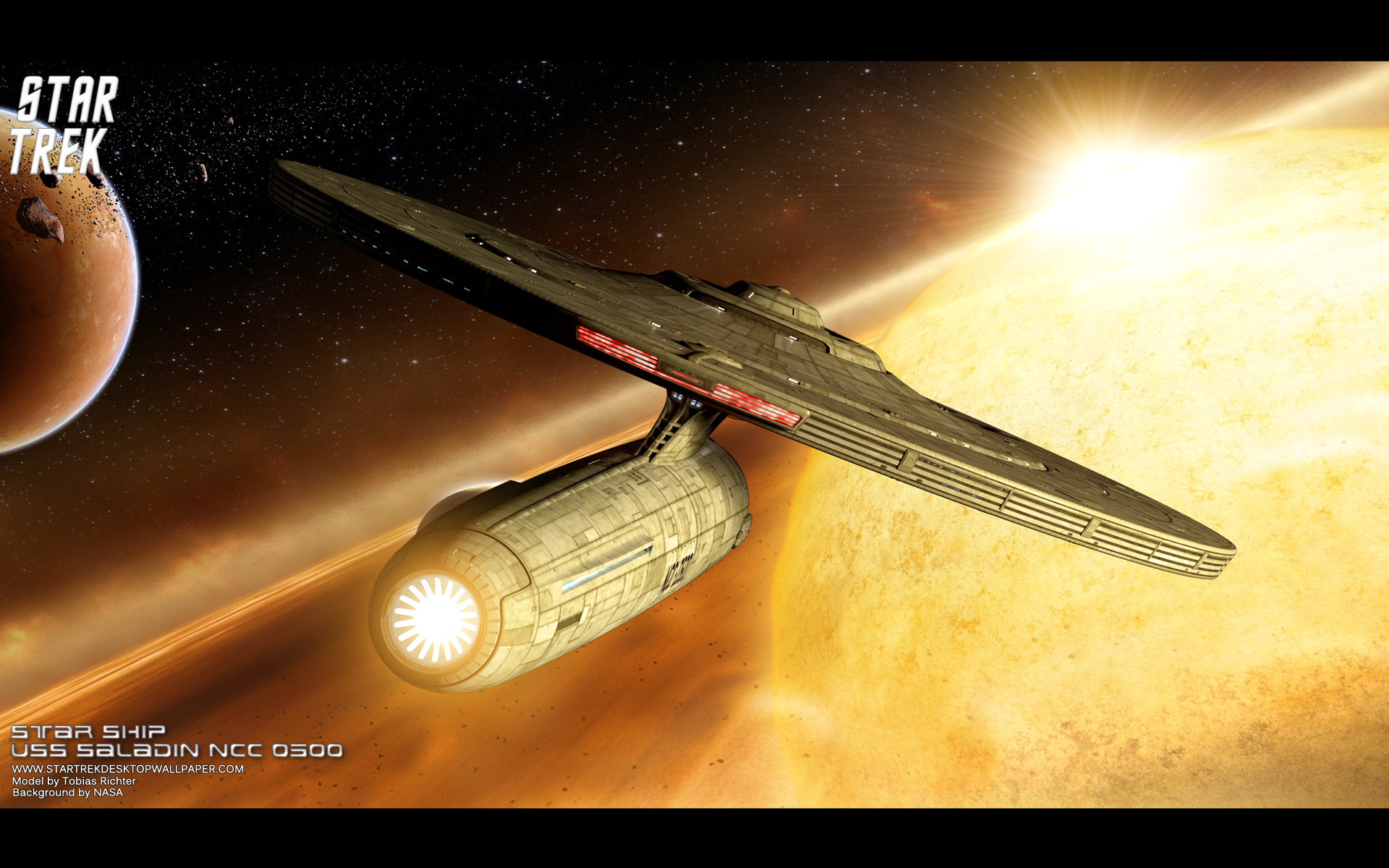 Star Saladin Trek Ship Wallpaper Savers Screen Resolution