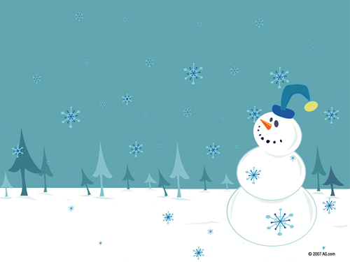 Desktop Wallpaper Happy Snowmen