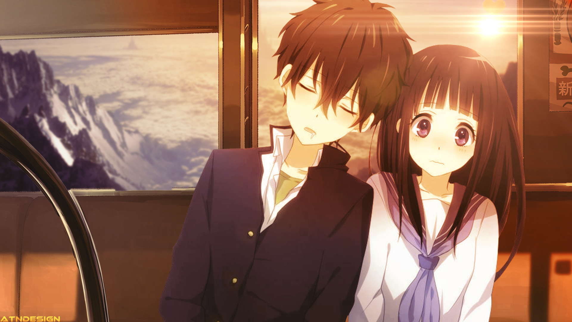 Cute Anime Couple Desktop Wallpaper