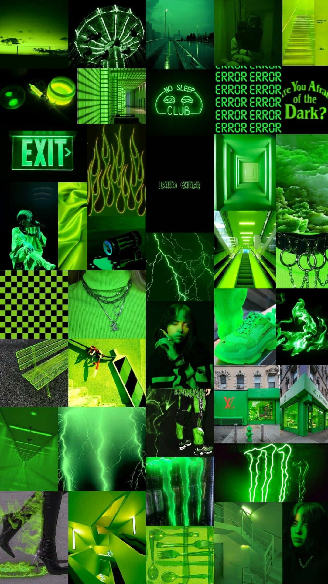 Get Inspired By The Neon Green Aesthetic And Decorate Your Wallpaper