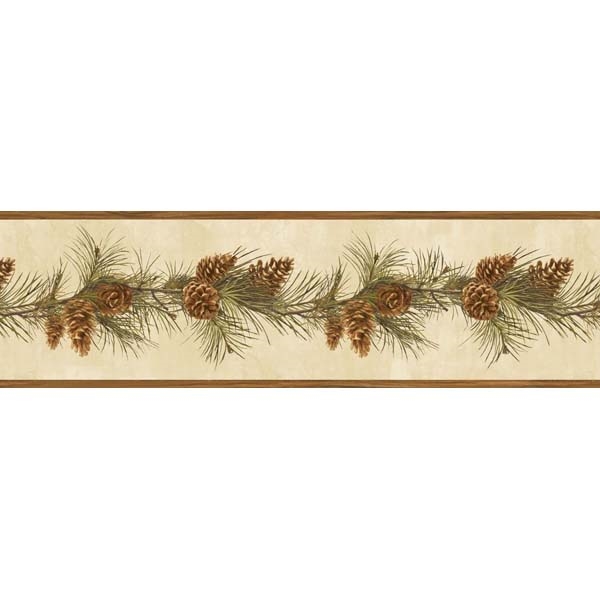 🔥 Free download Pine Cone Boughs Wallpaper Border BBC48401B Lodge Cabin