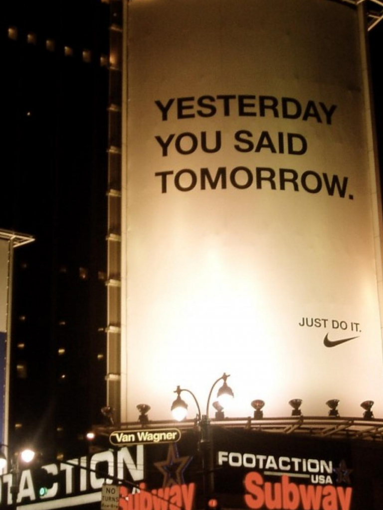 Nike Yesterday You Said Tomorrow Just Do It HD