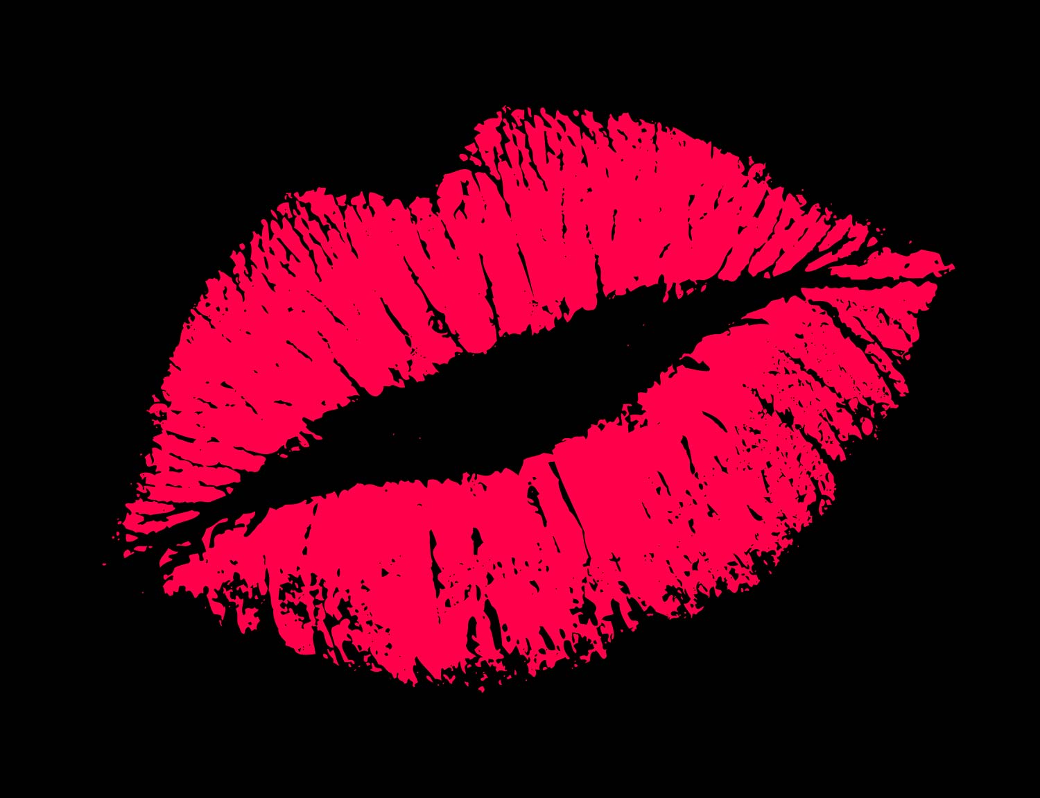 Red Lips Black Background