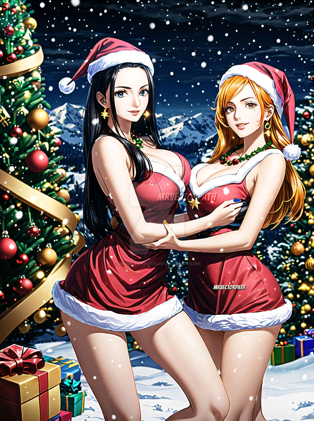 One Piece Christmas By Mrvectorpath Wallpaper