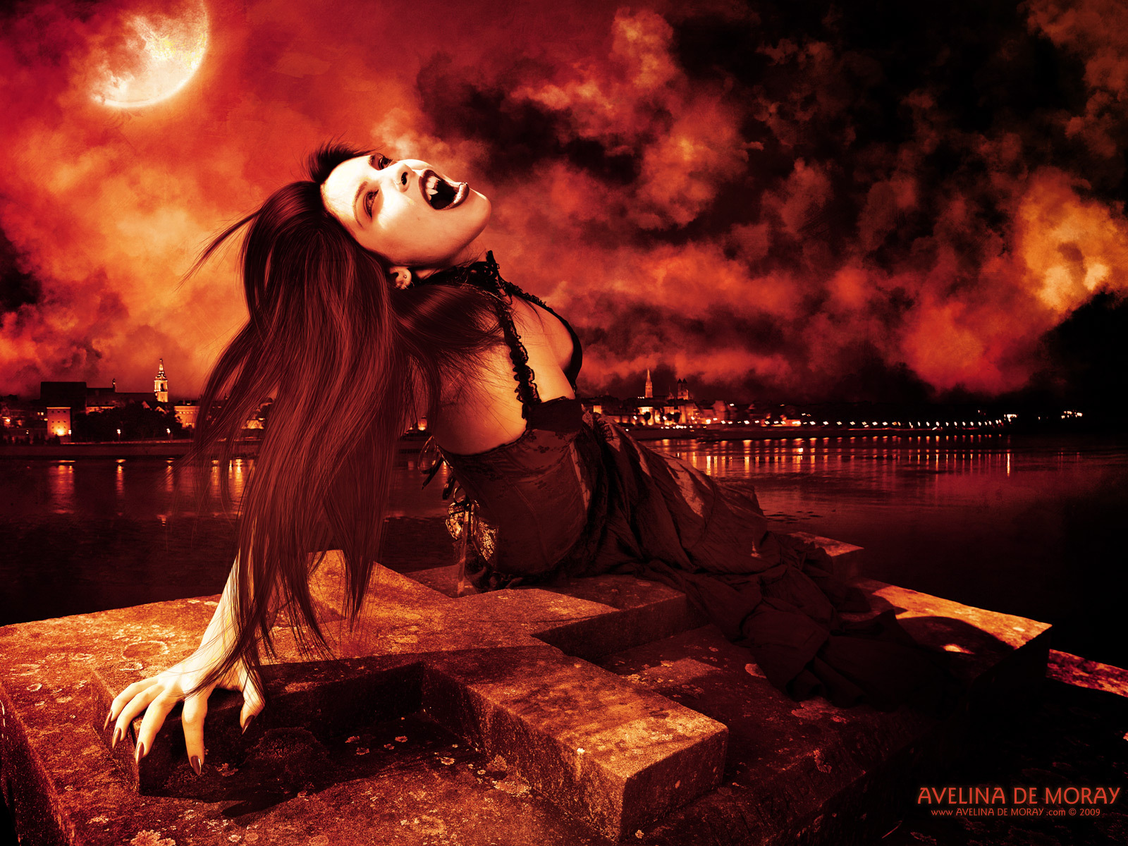 Image Vampire Art Wallpaper By Artist Avelina De Moray HD