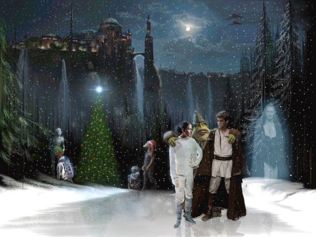 [48+] Star Wars Christmas Wallpaper on WallpaperSafari