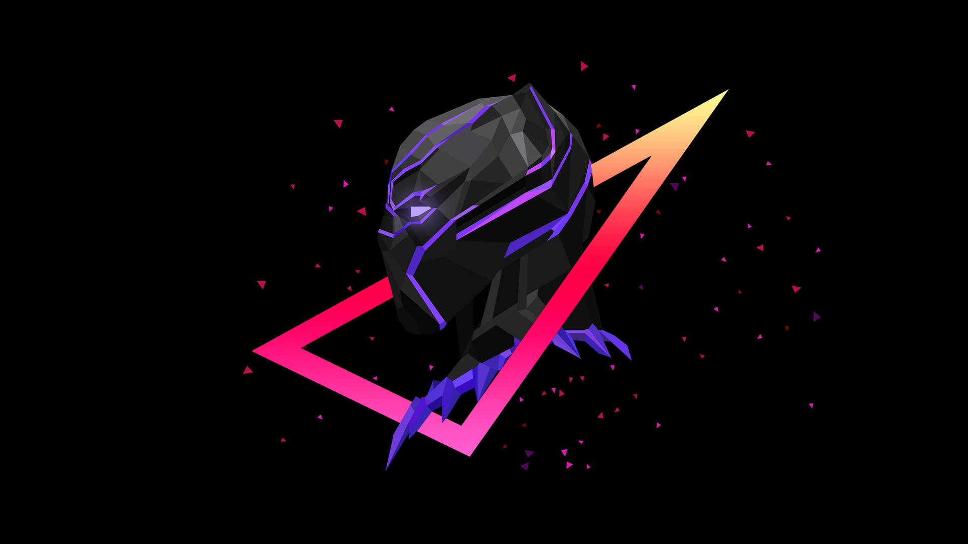 Black Panther Superhero Digital Art Wallpaper