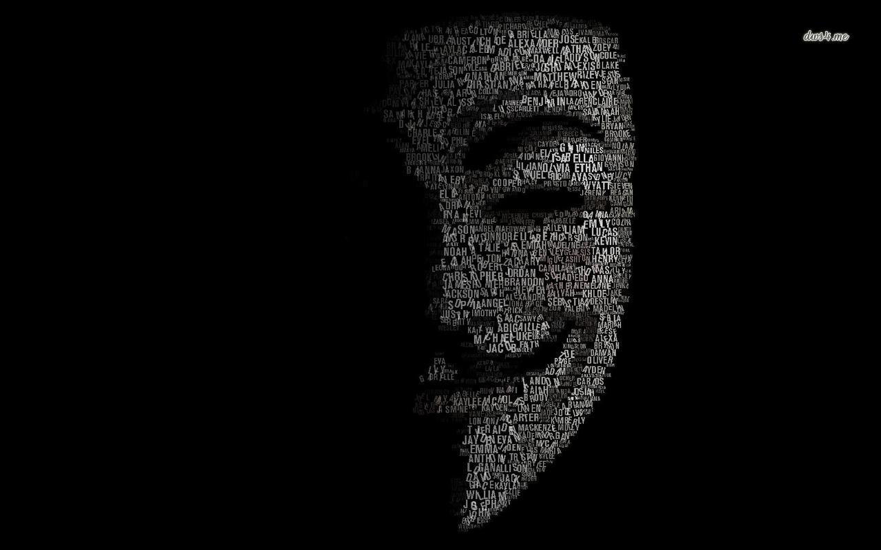 Anonymous Mask Wallpaper Digital Art