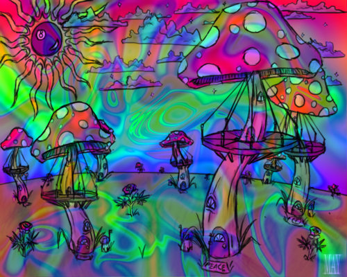 Trippy Acid Background Mushrooms Shrooms Trip Lsd