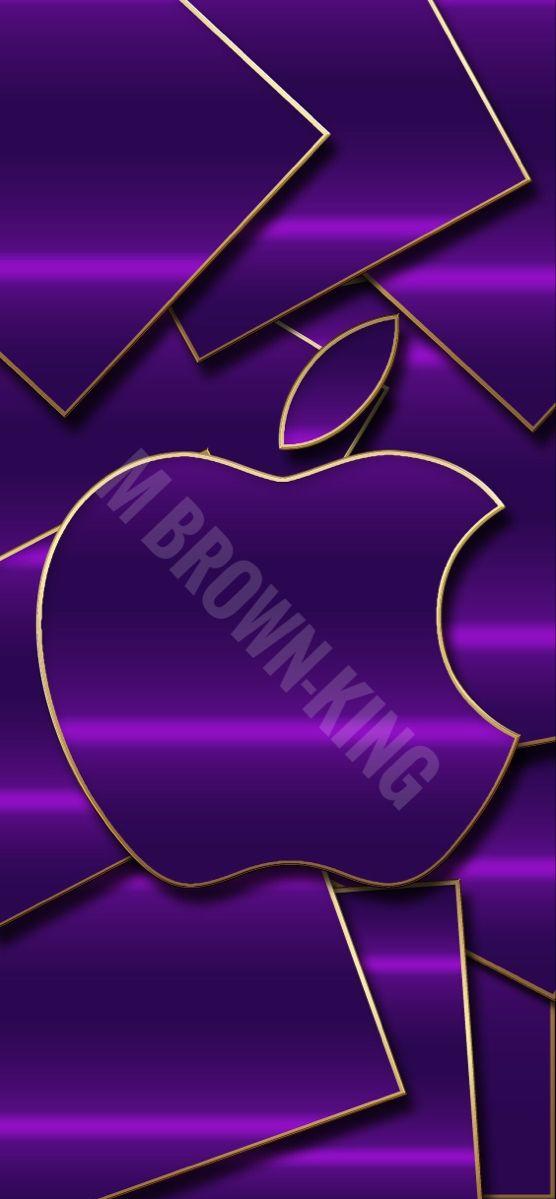 iPhone X Purple And Gold Apple Logo