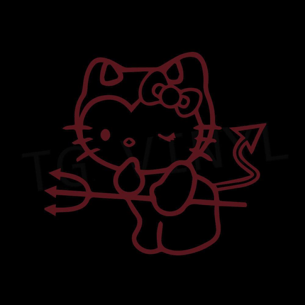Hello Kitty Devil Vinyl Decal Sticker Car Window Laptop Demon