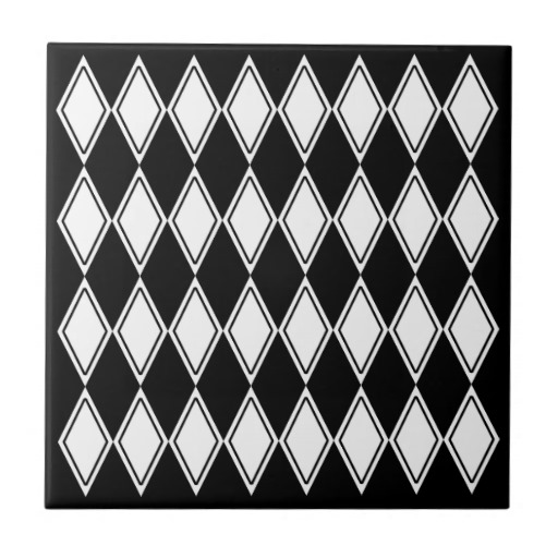Harlequin Pattern Black And White