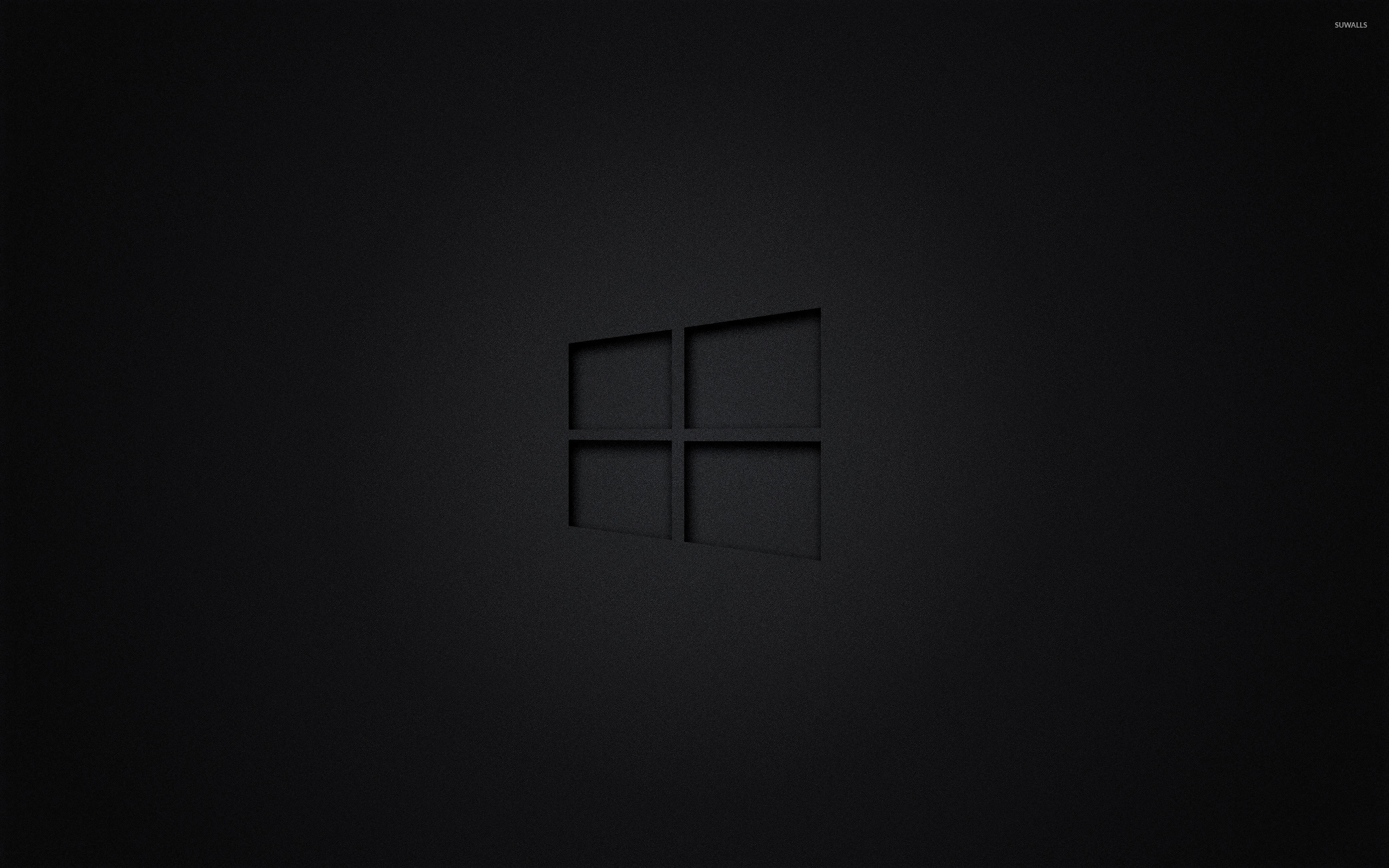 Windows 10 transparent logo on black wallpaper   Computer wallpapers