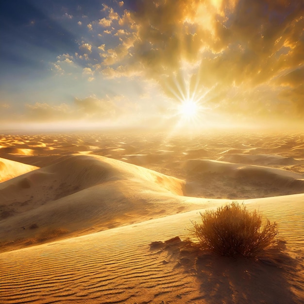 Sunshine Desert Wallpaper Image