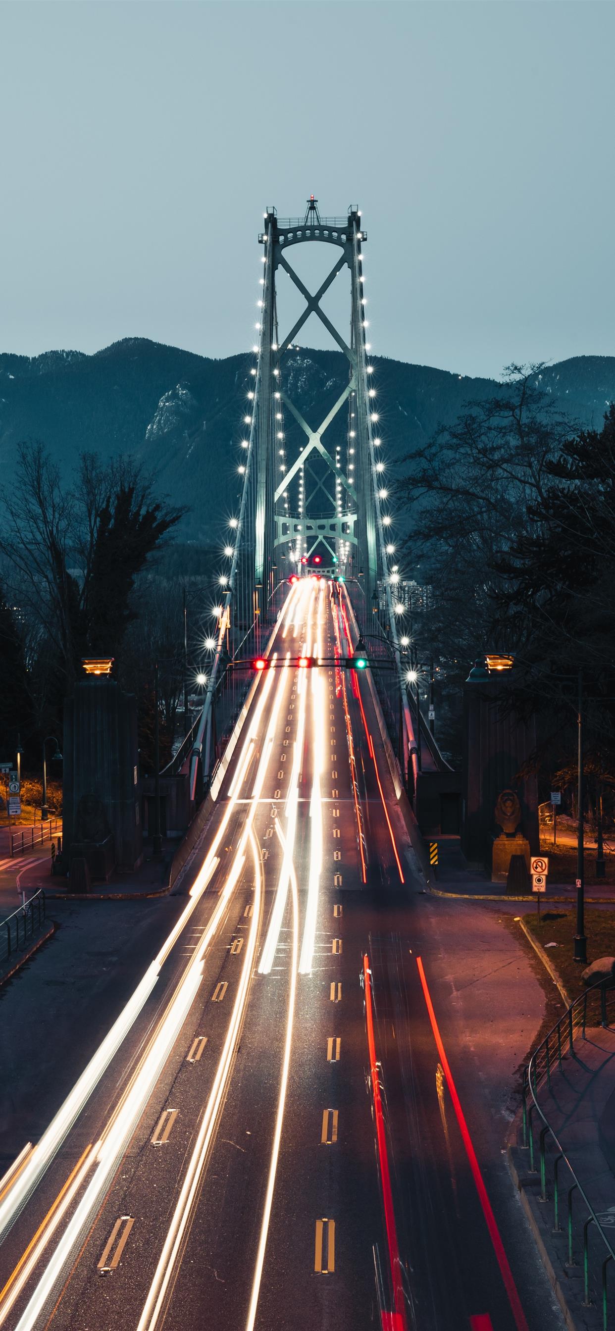 Lions Gate Bridge Vancouver Canada iPhone X Wallpaper