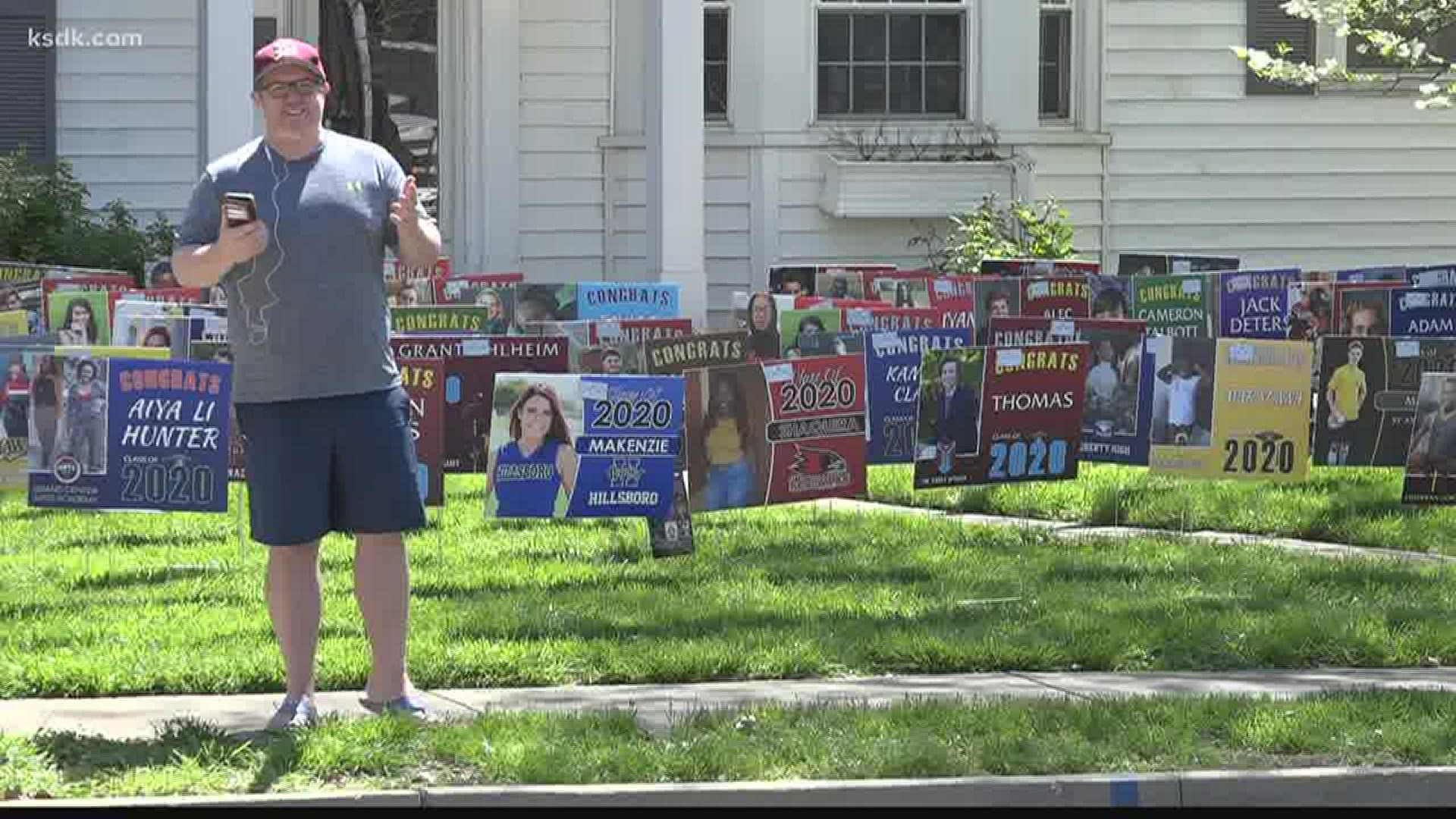 Covid St Louis County Man Makes Yard Signs To Honor Seniors