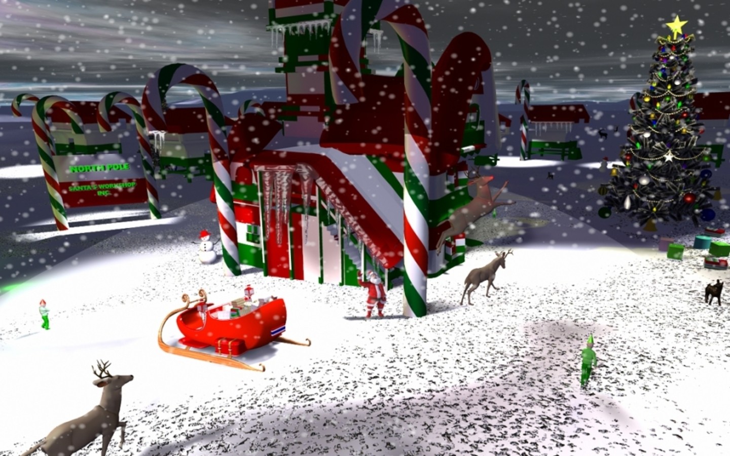 Northpole Christmas Wallpaper HD High Definition