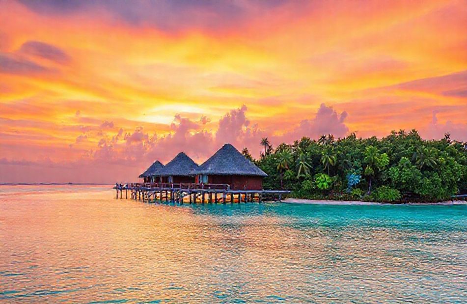 Maldives Island Resorts Wallpaper