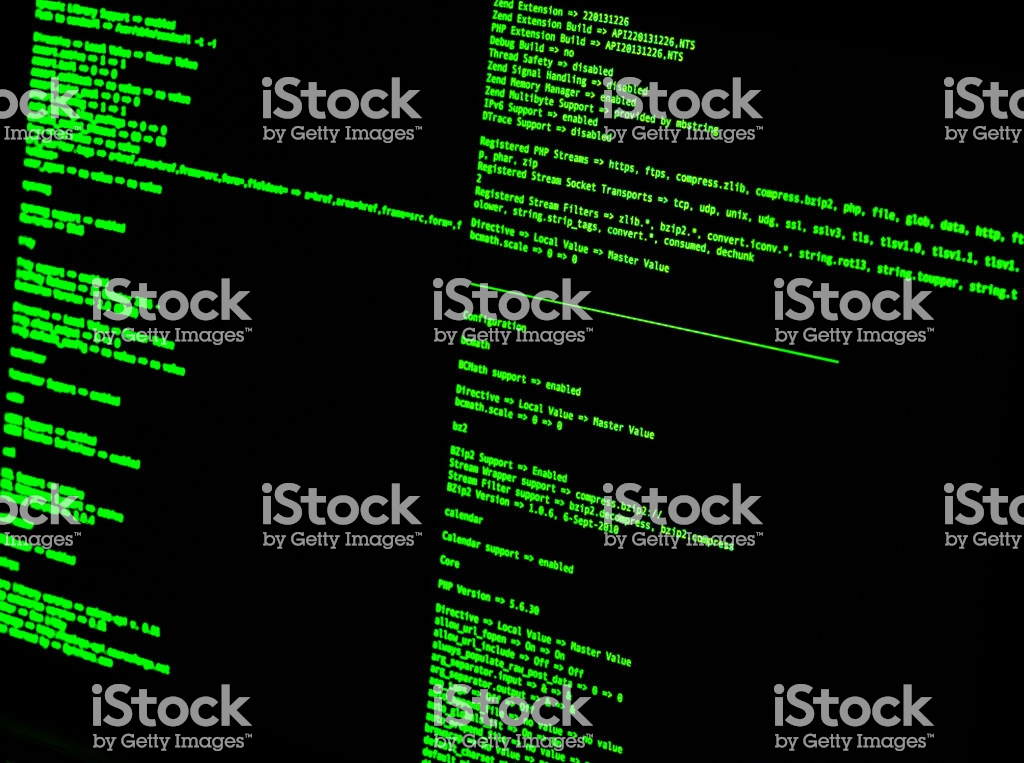 Green Code In Mand Line Interface On Black Background Unix Bash
