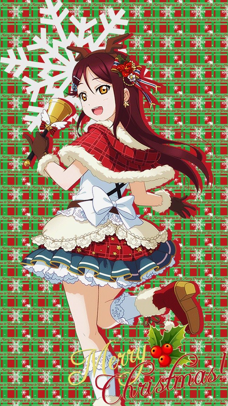 Christmas Wallpaper For iPhone Love Live Sunshine Anime