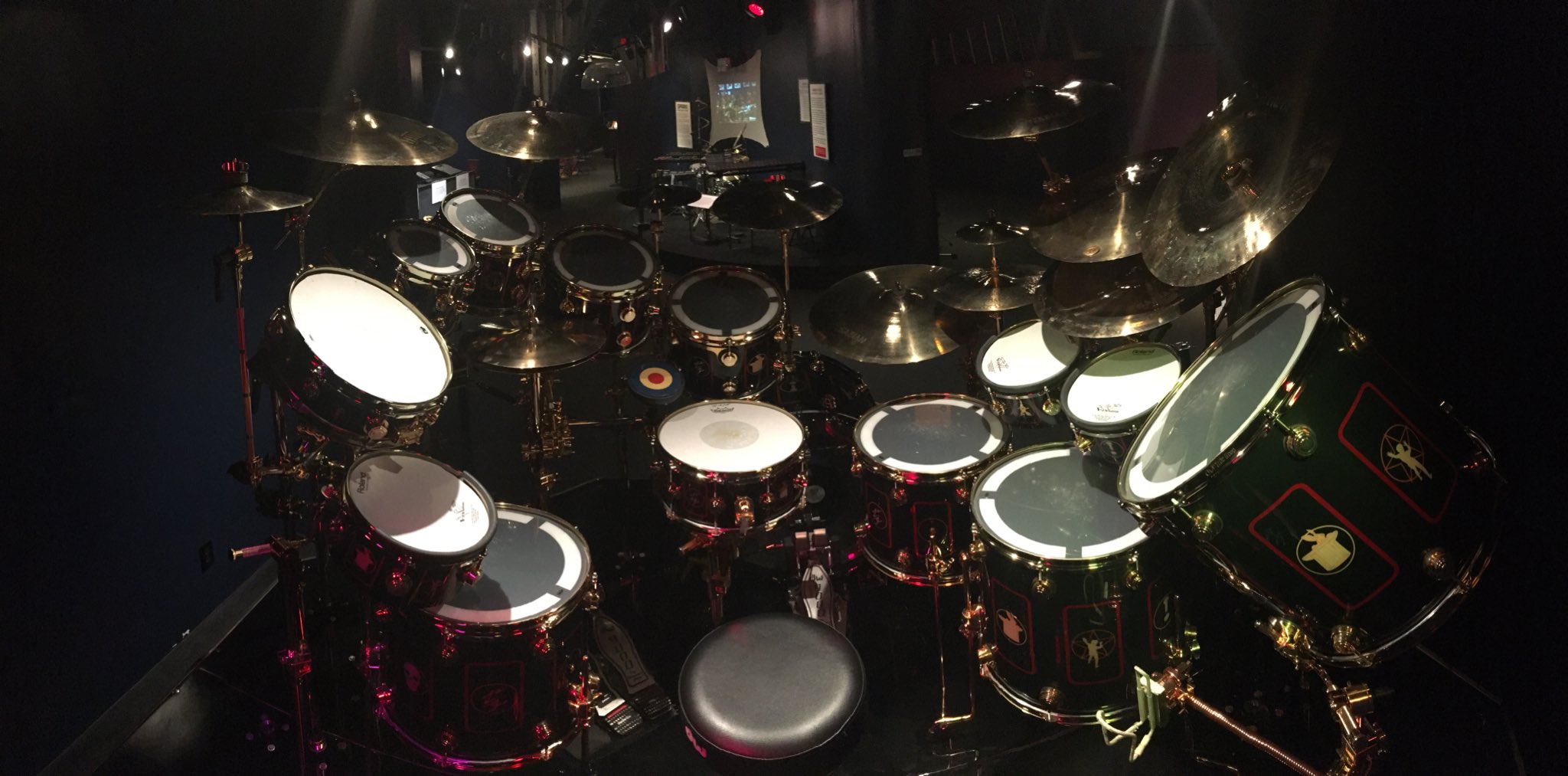 Neil Peart S R40 Drum Kit On Display At The Rhythm Discovery Center