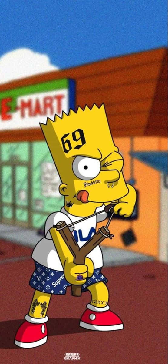 Bart Simpson Weed Wallpaper