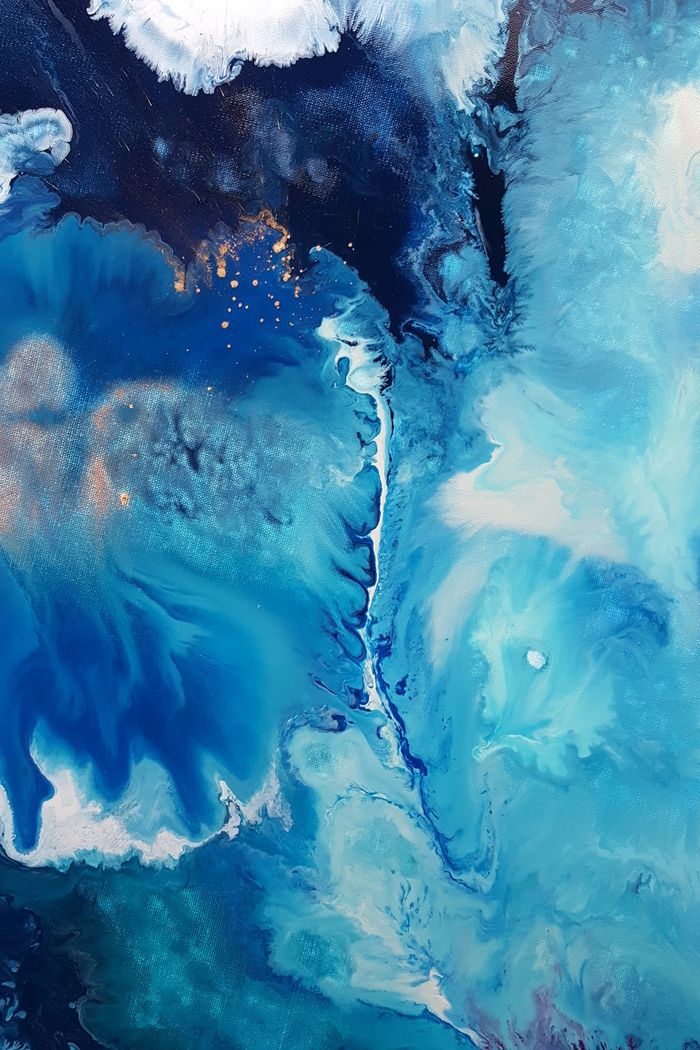 Blue Abstract Art Wallpaper