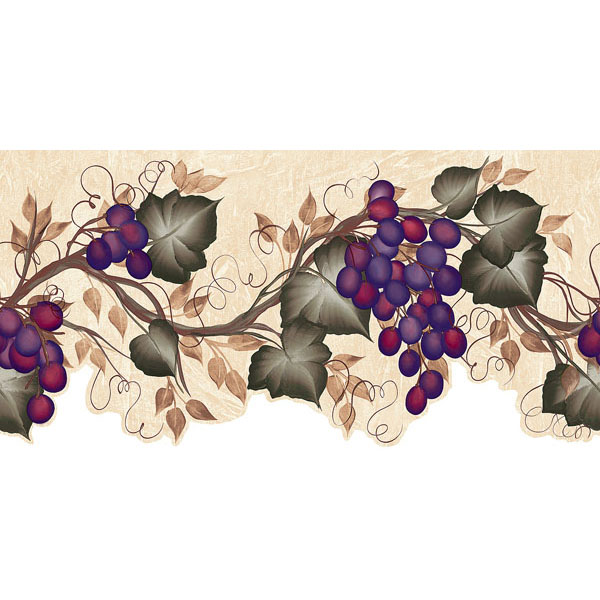 Free download 451 1656 Purple Grape Vine Brewster Wallpaper Borders